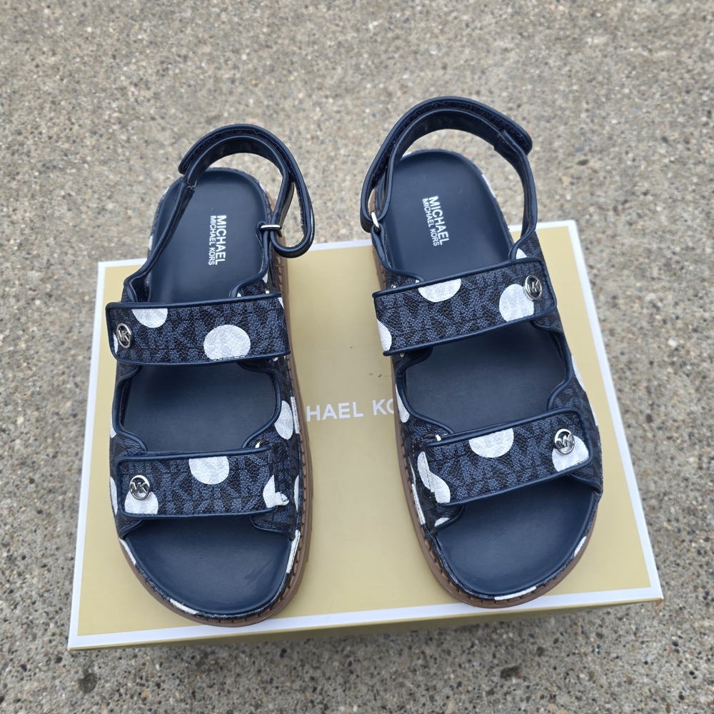 Michael Kors  Polka Dot Signature Sandals Women Size 8